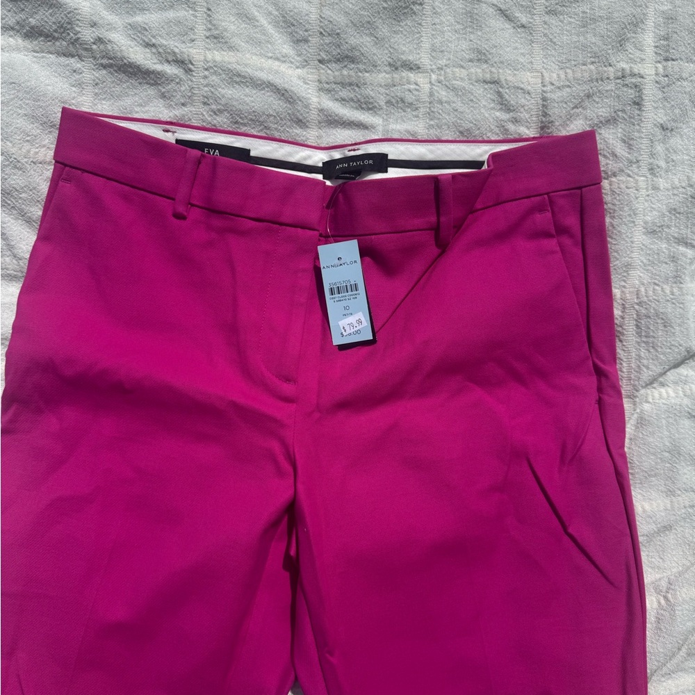Ann Taylor Vibrant Magenta Trousers - Picture 2 of 3